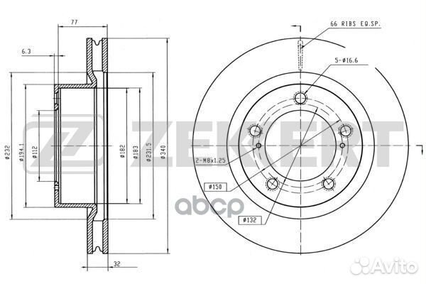 Диск торм. перед. Lexus LX570 (J2 ) 07- Toyot