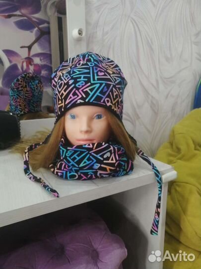 Комплект шапка и снуд