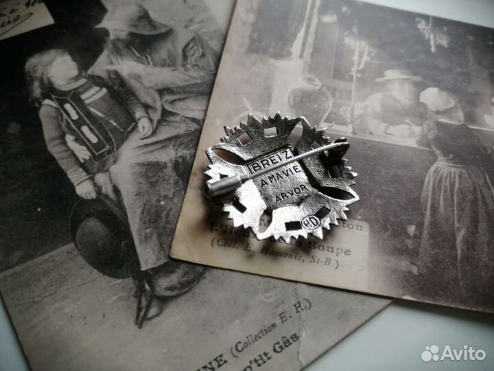 Брошь Франция, колье стекло