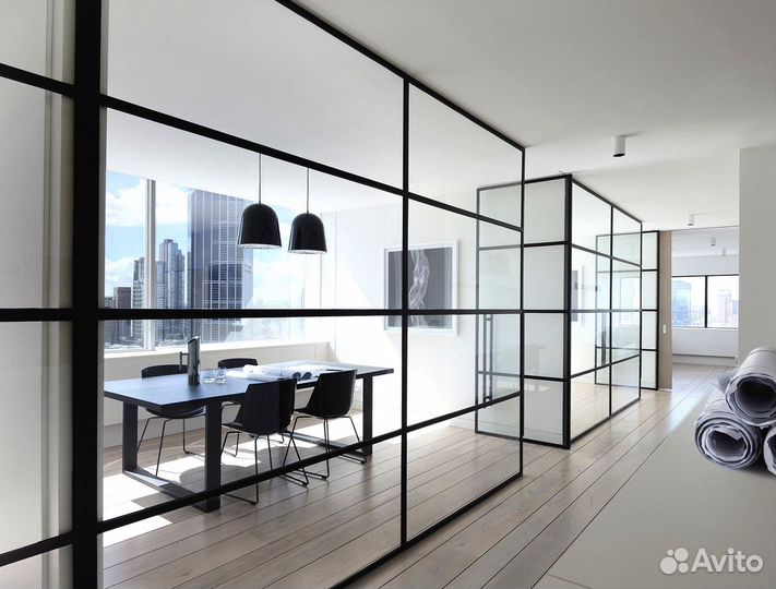 Стеклянные перегородки