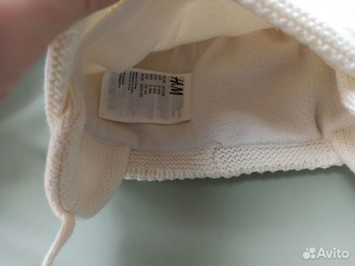 Шапка hm на флисе 62 / 68 на 6 / 9 месяцев