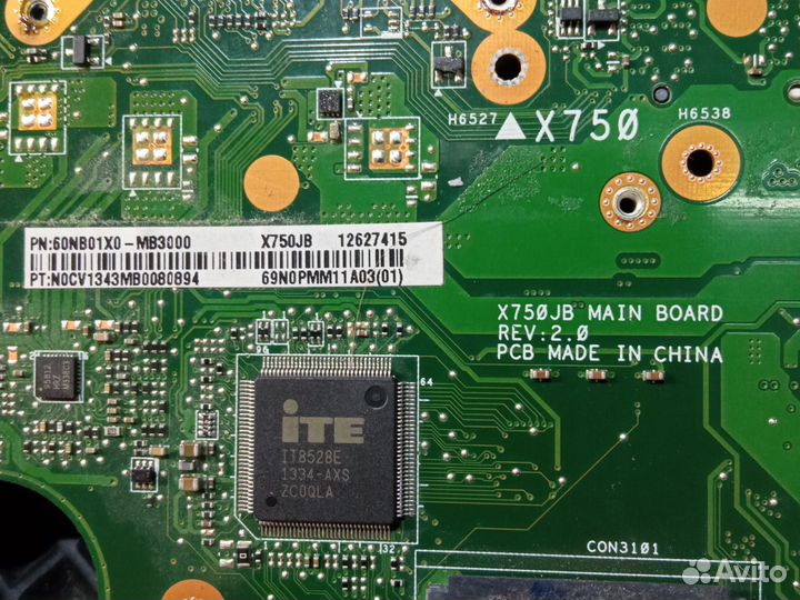 Материнская плата x750jb rev:2. 0