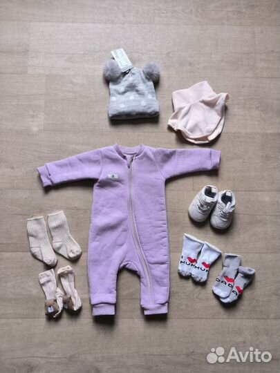 Одежда на девочку 0-12 мес пакетом, 56-80 р-р
