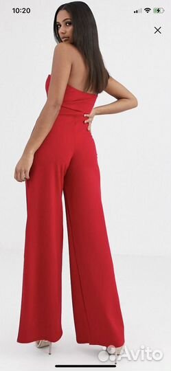 Новый Комбинезон Missguded красный палаццио