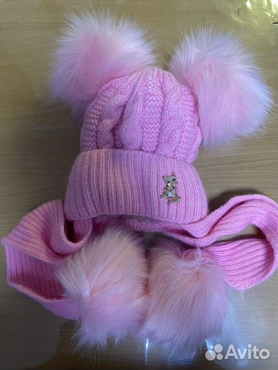 Шапка зимняя для девочки 7 лет