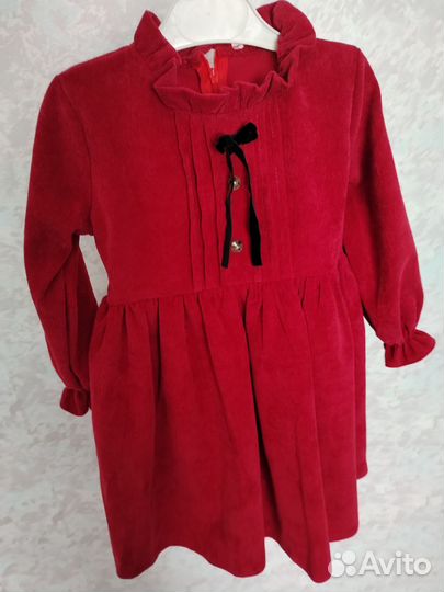 Платье вельветовое для девочки