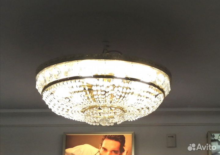 Люстра хрустальная, светильники, бра