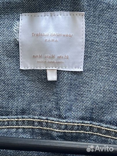 Джинсовая куртка женская удлиненная Zara