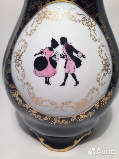 Старинная вазочка Ильменау. Кобальт