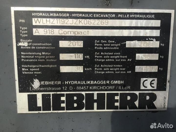 Liebherr A916 / A918 / A918 Compact