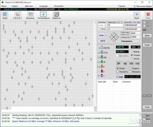 Жёсткие диски 1 Тб HDD 1Tb Hitachi 3.5 SATA