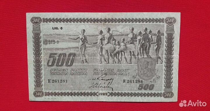 500 марок 1922 год (1931 - 42), Финляндия
