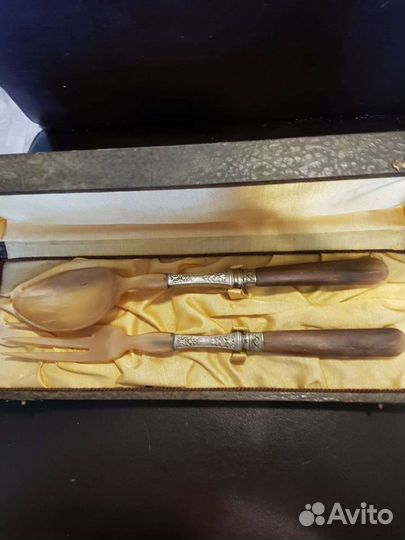 Коллекционный набор,ложка,вилка. 19 век
