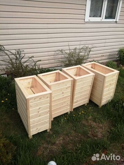 Деревянные кашпо ящик для цветов