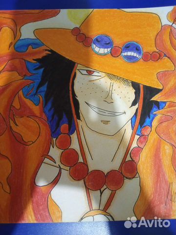 Рисунок Эйс из аниме Ван пис