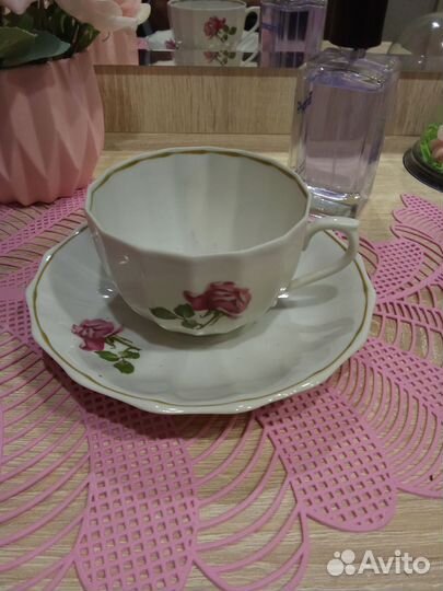 Чашка с блюдцем Вербилки СССР