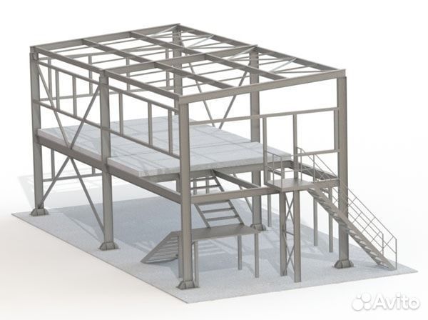 Металлический каркас для коммерческих помещений
