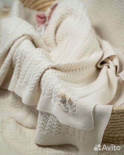 Плед детский вязаный