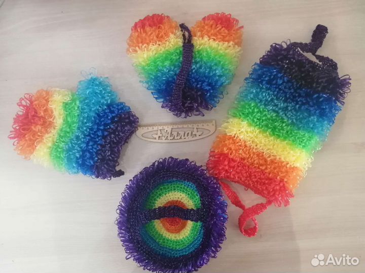 Радужные мочалки для всей семьи