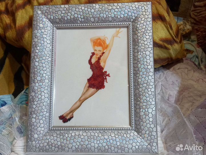 Вышивка бисером Мэрэлин Монро размеры 36*30