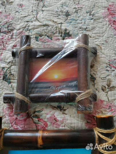 Изделия из бамбука: картина, часы, рамка