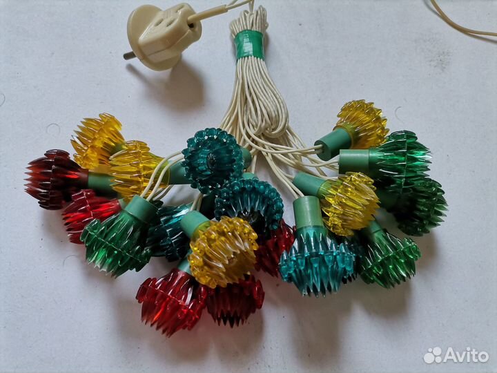 Елочная, новогодняя гирлянда СССР радуга-4