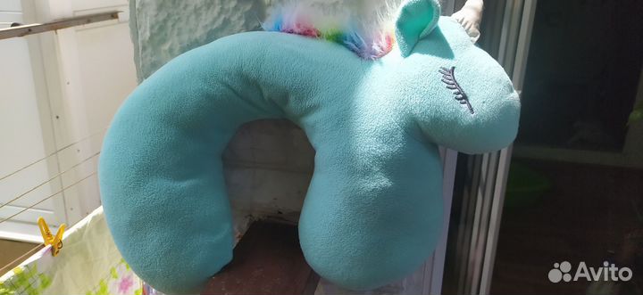 Подушка дорожная единорог