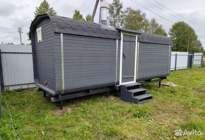 Баня бочка Квадро 6 метров