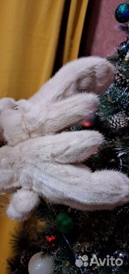 Варежки из натурального меха