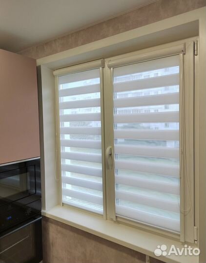 Рулонные шторы на окна зебра