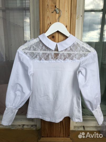 Блузка школьная праздничная Карамелли