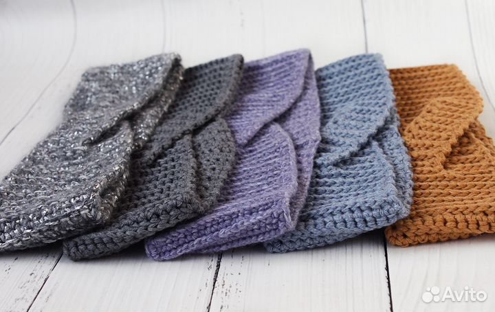 Повязка на голову вязаная