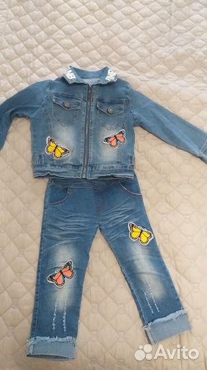 Джинсовый костюм для девочки