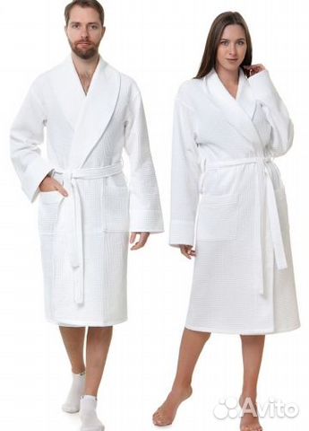 Халат женский/мужской вафельный