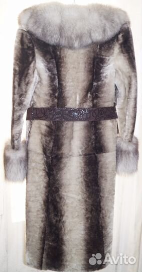 Шуба мутон/песец