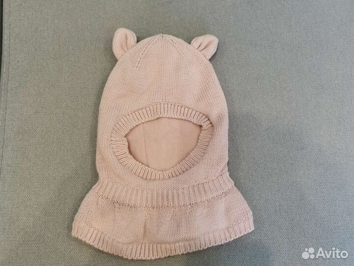 Шапка шлем (для девочки, весна)