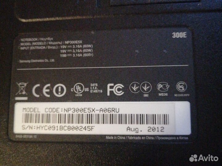 Ноутбук Samsung е3005х