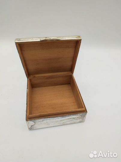 Коробка для сигар, сигарет, сигаретница, серебрени