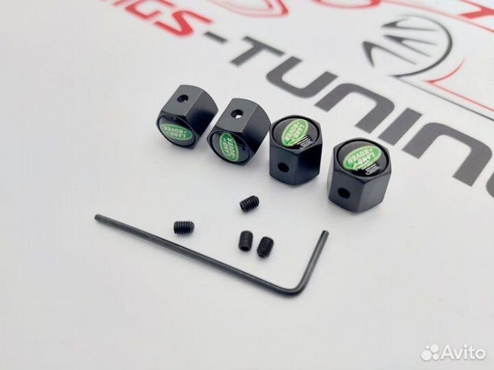Колпачки на ниппель Land Rover Black с антикражей