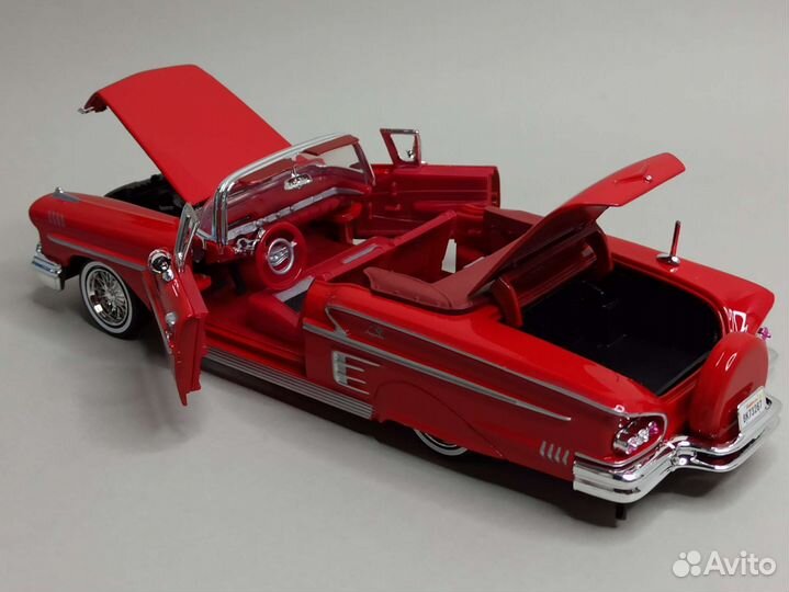Chevrolet Impala 1958 Red 1:24 MotorMax