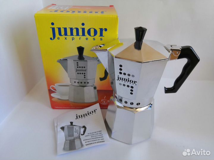 Гейзерная кофеварка Bialetti Junior, 6 п. Новая