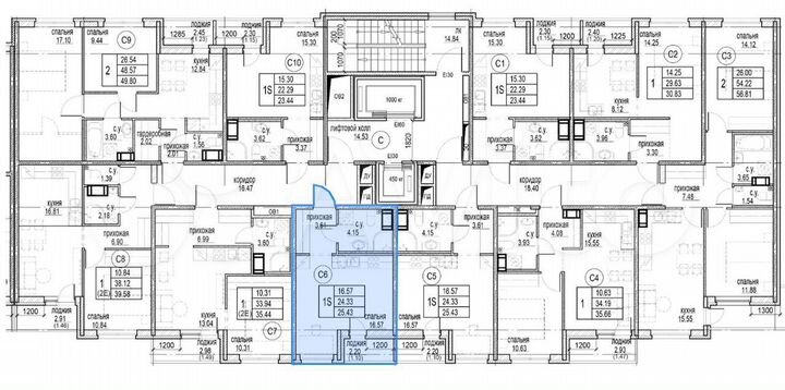 Квартира-студия, 25,4 м², 8/12 эт.