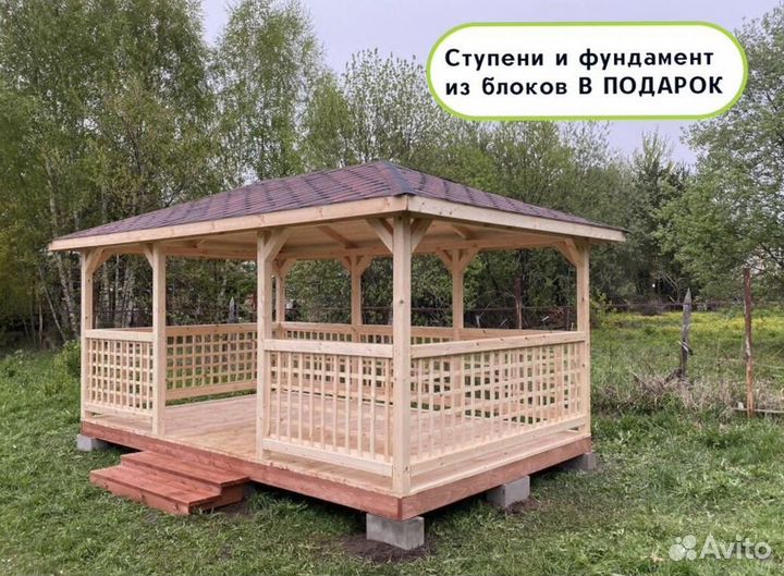 Деревянные беседки для дачи