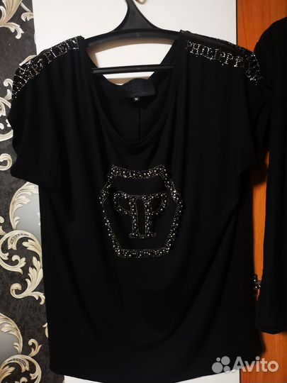 Футболка philipp plein со стразами р. 52-54