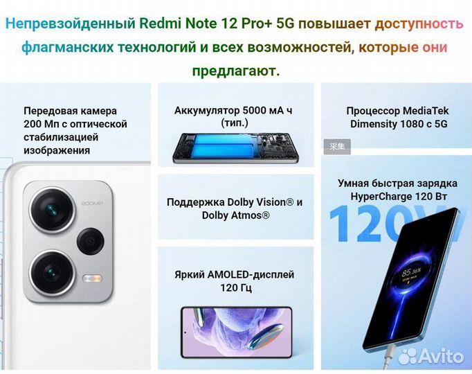 Xiaomi Redmi Note 12 Pro+, 8/256 ГБ