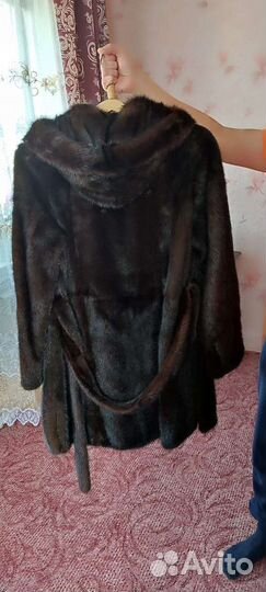 Шуба норковая с капюшоном 44 46 Cressida