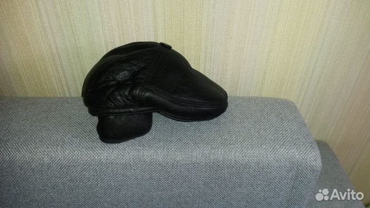 Кепка зимняя. Натуральная кожа и мех