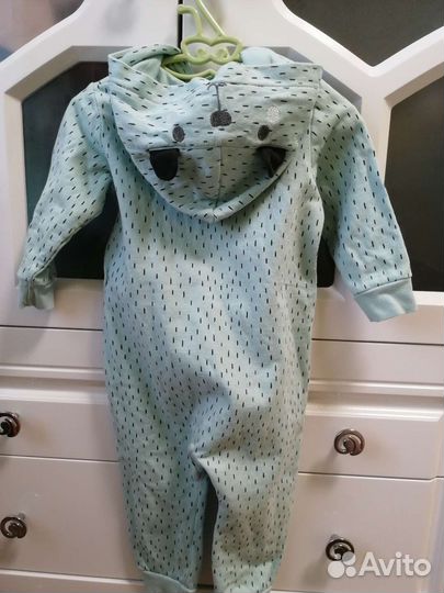 Комбинезон Crockid 100 хлопок футер, размер 86