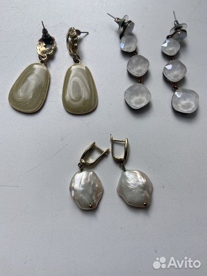 Серьги б/у, красивые, современные