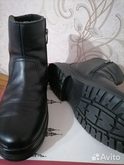 Сапоги мужские зимние кожаные